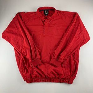 Footjoy Golf Red Light Weight Pullover Jacket Mens XL